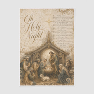 Oh Holy Night Nativity Decoupage Paper