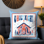 Oh Holy Night Religious Christmas Nativity Scene Cushion<br><div class="desc">Oh Holy Night Religious Christmas Nativity Scene Throw Pillows features the text "O Holy Night" in modern script typography above a Christmas nativity scene. Perfect for Christmas gifts,  Christmas decor and more. Created by Evco Studio www.zazzle.com/store/evcostudio</div>