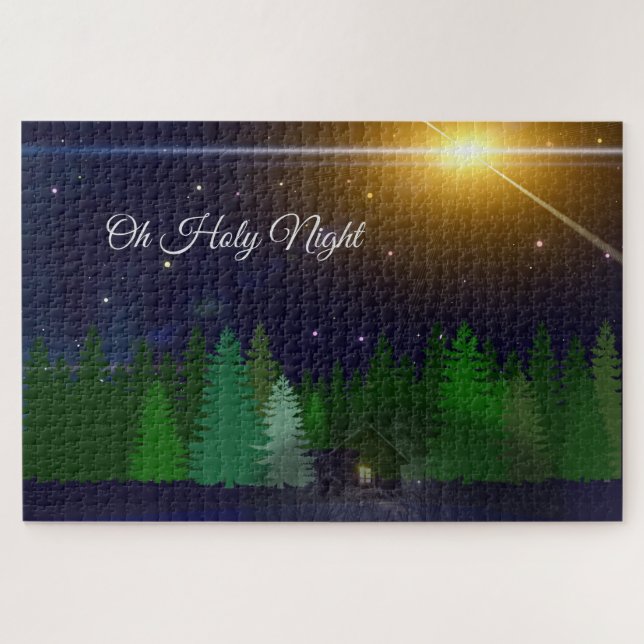 Oh Holy Night - The Christmas Story on a Jigsaw Puzzle (Horizontal)