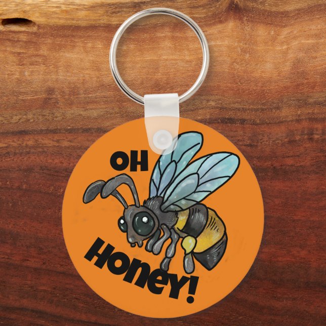Oh Honey! Cute Bee Key Ring (Front)