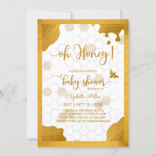 Oh Honey Mummy-To-Bee Baby Shower Invitation