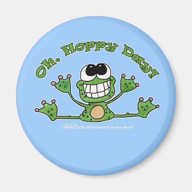 Oh, Hoppy Day-Frog Magnet (Front)