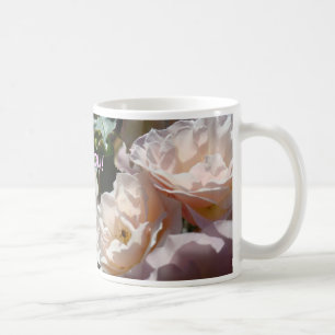 Oh How I Love You! Coffee Cup Pink Rose Flowers