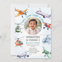 Oh How Time Flies Aeroplane Birthday Photo