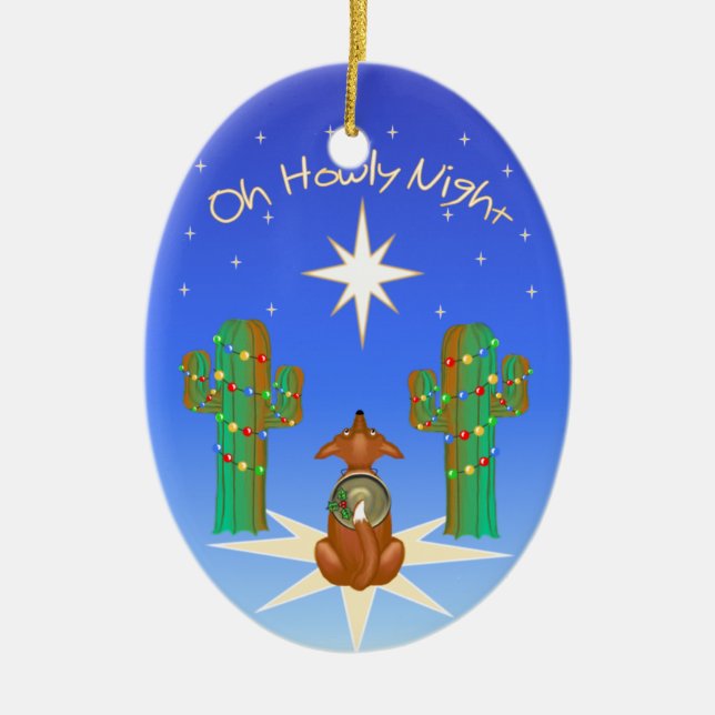 Oh Howly Night Ceramic Tree Decoration (Front)