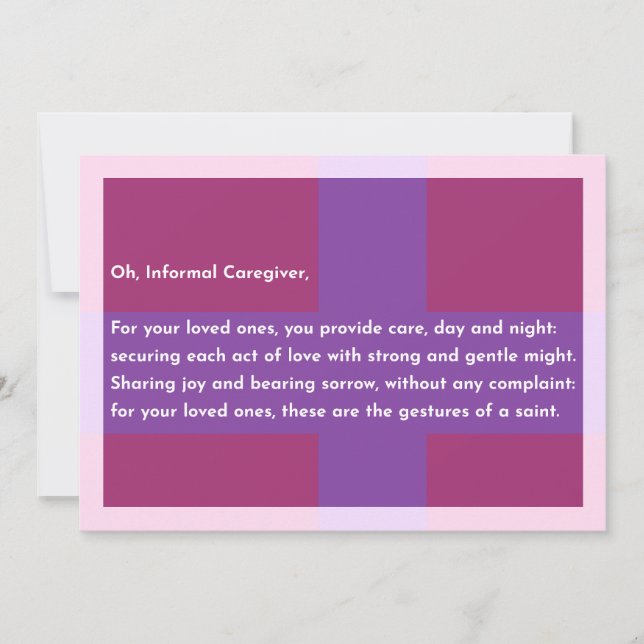 Oh, Informal Caregiver, Thank You Card (Front)