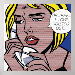 Oh JeffI Love You TooBut by Roy Lichtenstein  Poster