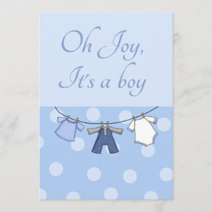 Oh Joy, It's A Boy Baby Shower Invitations