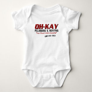 OH-KAY Plumbing & Heating (Distressed) Baby Bodysuit