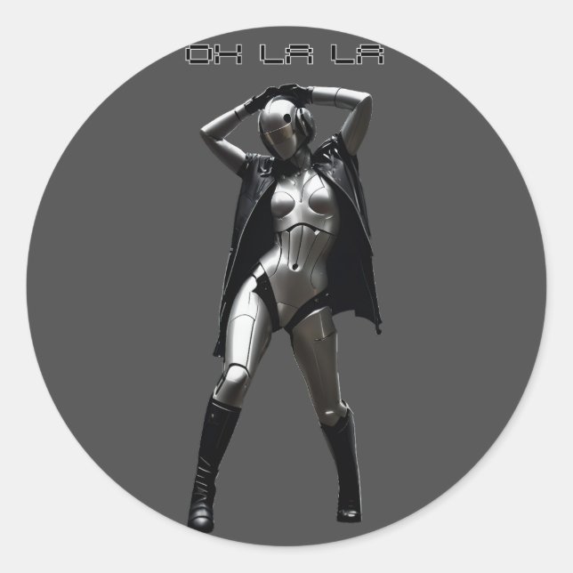 Oh La La Classic Round Sticker (Front)