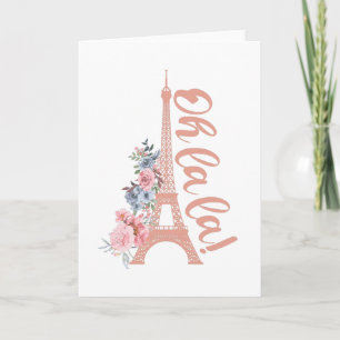 Oh La La - Eiffel Tower Paris France Card