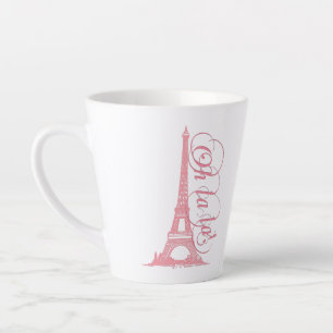 Oh La La - Eiffel Tower Paris France Latte Mug