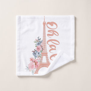 Oh La La - Eiffel Tower Paris France Wash Cloth