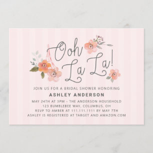 Oh La La French Bridal Shower Invitation