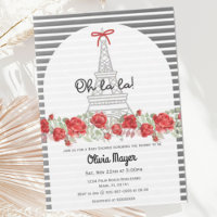 Oh La La French Paris Elegant Roses Baby Shower