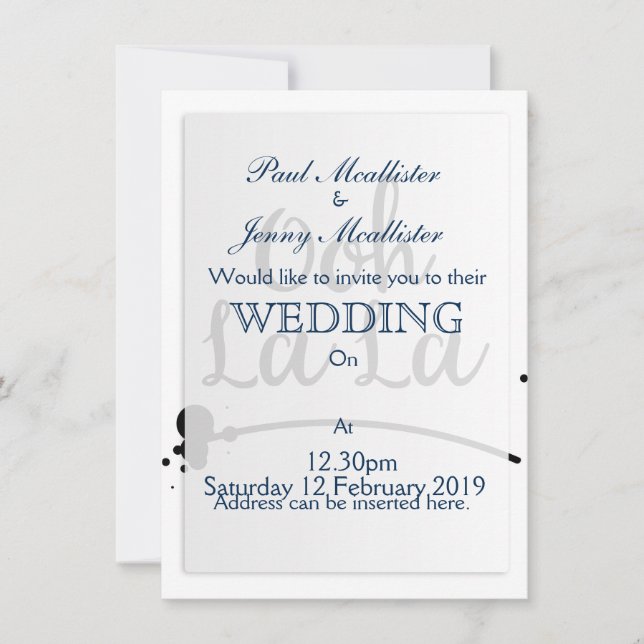Oh La La Invitation (Front)