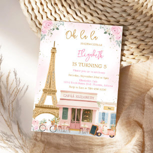 Oh La La Parisian Paris Birthday Party Invitation