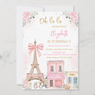 Oh La La Parisian Paris Birthday Party Invitation