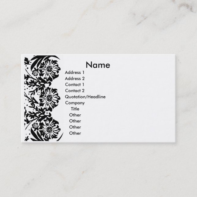Oh Lala Elegance Appointment Card (Front)