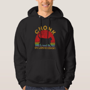Oh Lawd He Comin Vintage Retro Funny Fat Cat Meme Hoodie