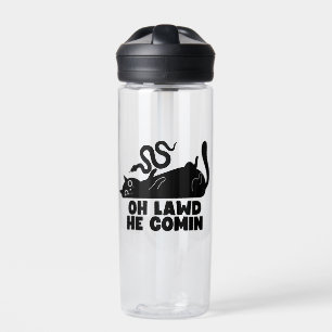 Oh Lawd He Comin Water Bottle