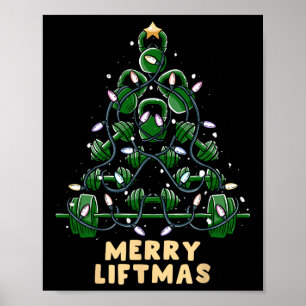 Oh Liftmas Tree Kettlebell Gym Ugly Christmas  Poster