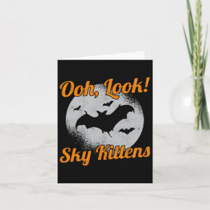 Oh Look Sky Kittens Bat Halloween Bats Card