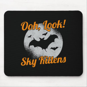 Oh Look Sky Kittens Bat Halloween Bats Mouse Mat