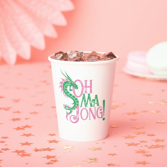 Oh Mah Jong! | Mah-Jongg Paper Cups (Insitu)