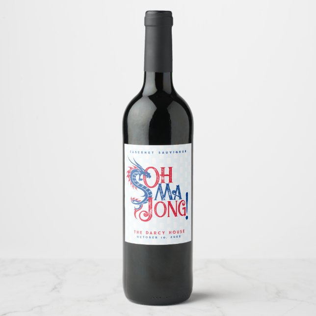 Oh Mah Jong! | Mah-Jongg Wine Labels (Front)