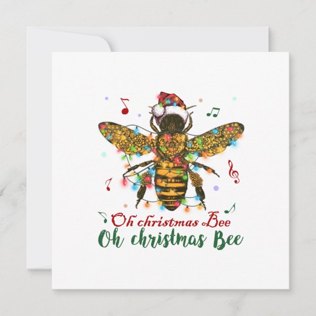 Oh Merry Christmas Bee Gifts Invitation (Front)