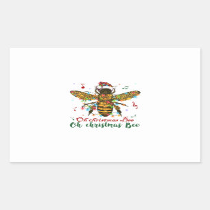 Oh Merry Christmas Bee Gifts Rectangular Sticker