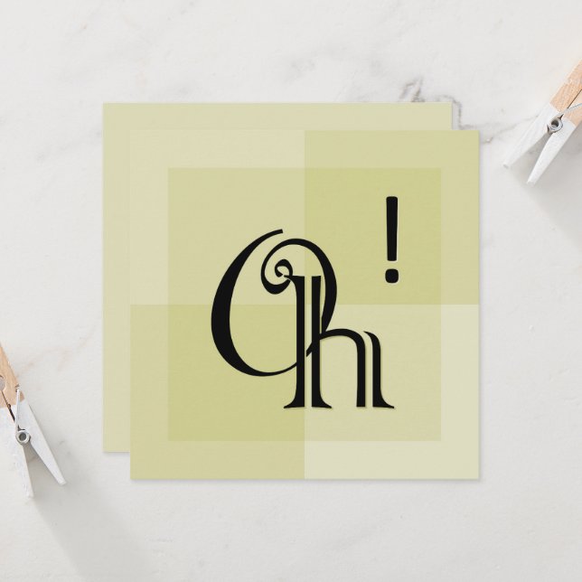 Oh! Modern Expressive Typography, All Occasion (Front/Back In Situ)