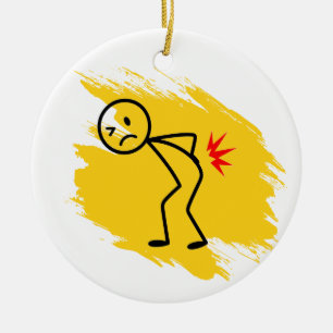 Oh My Back Pain Humour Custom Condition Ornament
