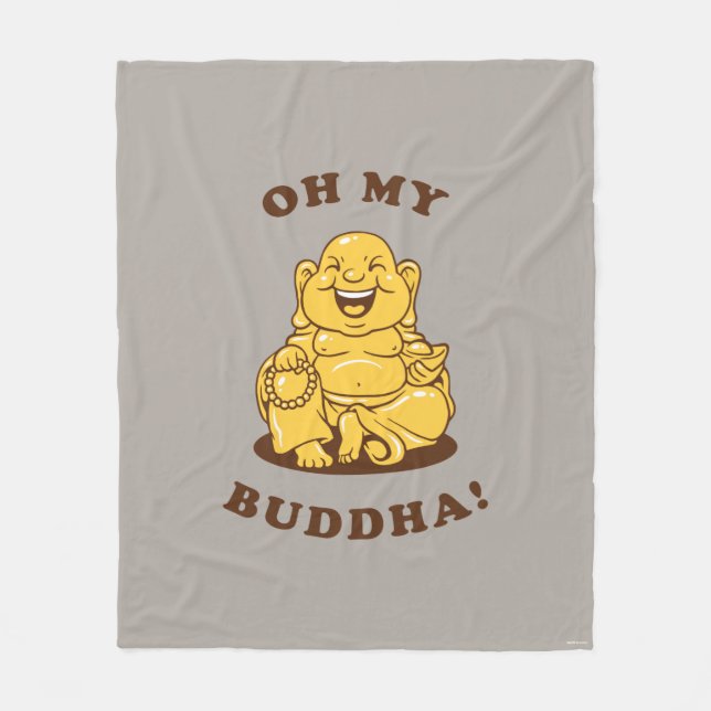 Oh My Buddha Fleece Blanket (Front)