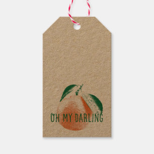 Oh My Darling Clementine Kraft Gift Tags Set of 10