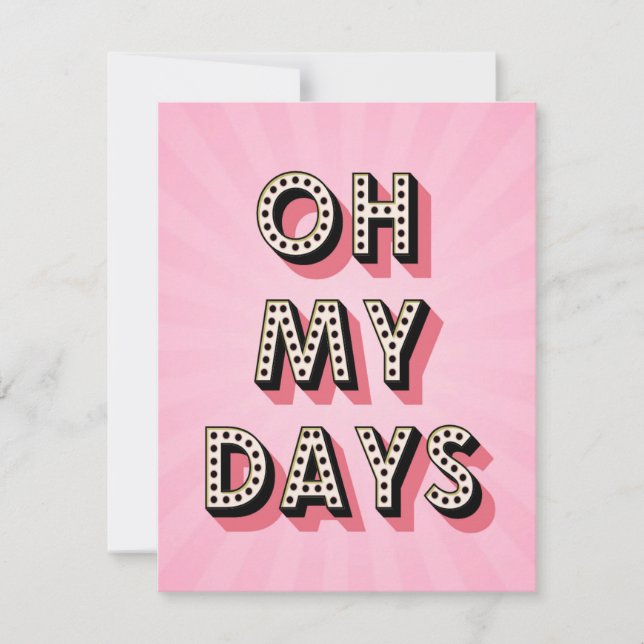 Oh My Days  Holiday Card (Front)