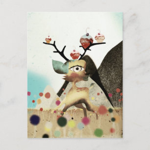OH MY DEER CUPCAKE POSTCARD