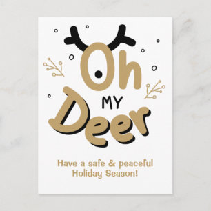“Oh My Deer” custom text postcard