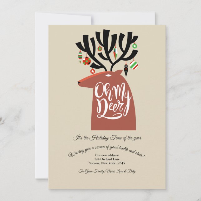 Oh My Deer Holiday Card (Front)