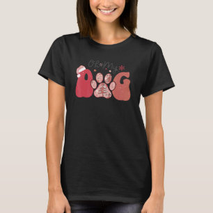 Oh my dog Christmas Santa Claus Dog Paw Merry Xmas T-Shirt