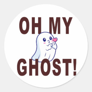 Oh My Ghost! Classic Round Sticker
