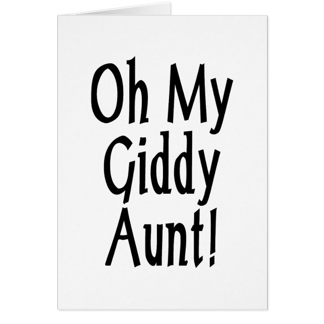 Oh My Giddy Aunt! Card (Front)