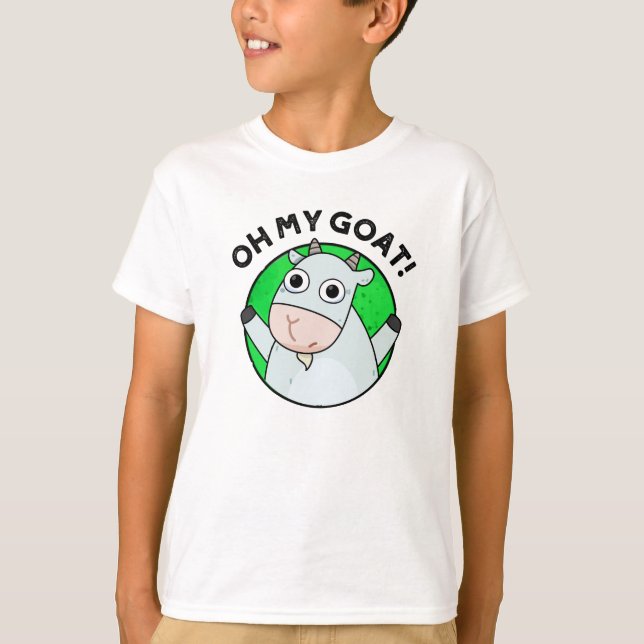 Oh My Goat Funny Animal Pun  T-Shirt (Front)