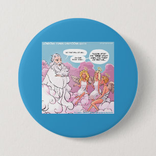 Oh My God (OMG) Angels Text Funny 7.5 Cm Round Badge