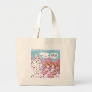 Oh My God (OMG) Angels Text Funny Large Tote Bag