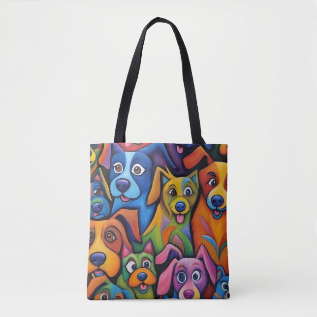 Oh My goodness Abstract dog Tote Bag (Front)