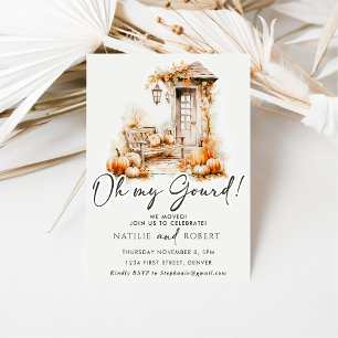 Oh My Gourd Autumn Pumpkin Housewarming Party Invitation
