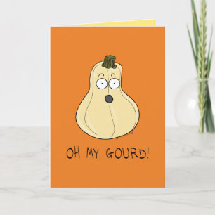 Oh My Gourd Fall Halloween Greeting Card