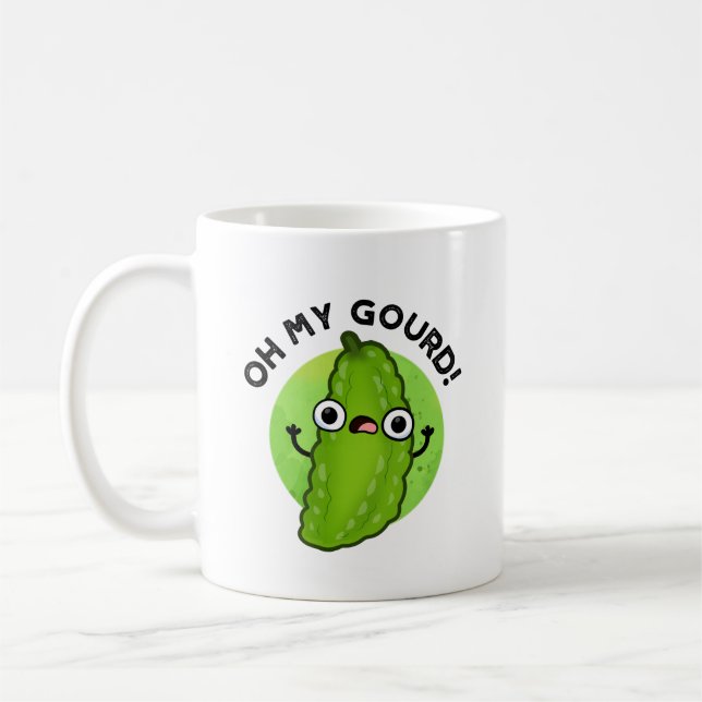 Oh My Gourd Funny Veggie Pun  Coffee Mug (Left)